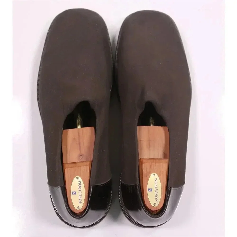 Donald J Pliner Brown Canvas Chunky Loafers 14 M - Picture 5 of 10